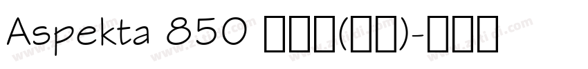 Aspekta 850 超粗体(西方)字体转换